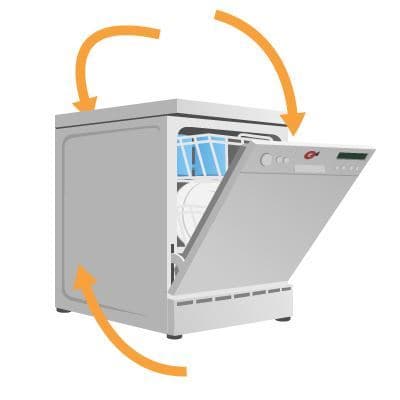Where to find the model number on a dishwasher